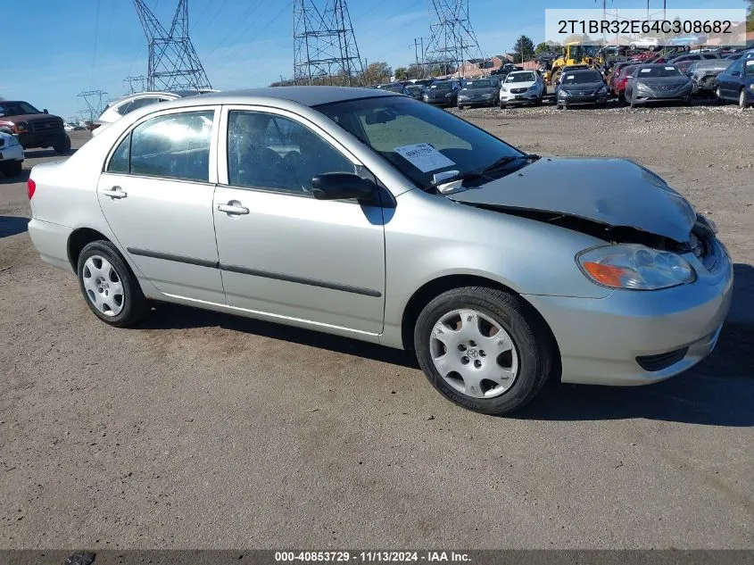 2004 Toyota Corolla Ce VIN: 2T1BR32E64C308682 Lot: 40853729