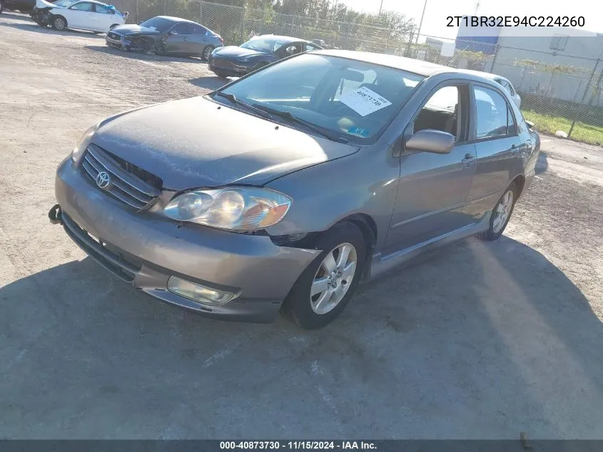 2004 Toyota Corolla S VIN: 2T1BR32E94C224260 Lot: 40873730