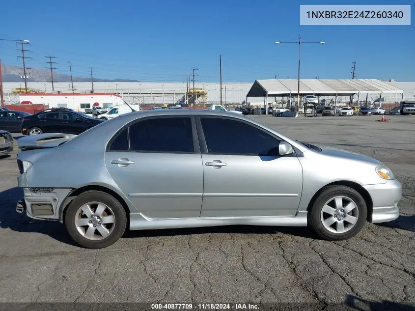 2004 Toyota Corolla S VIN: 1NXBR32E24Z260340 Lot: 40877709