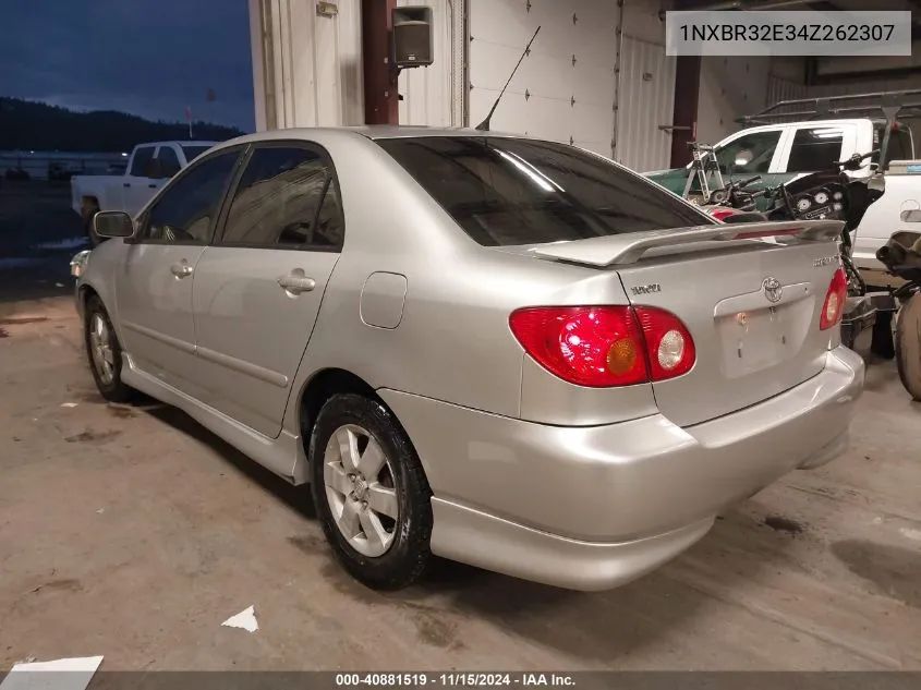 2004 Toyota Corolla S VIN: 1NXBR32E34Z262307 Lot: 40881519