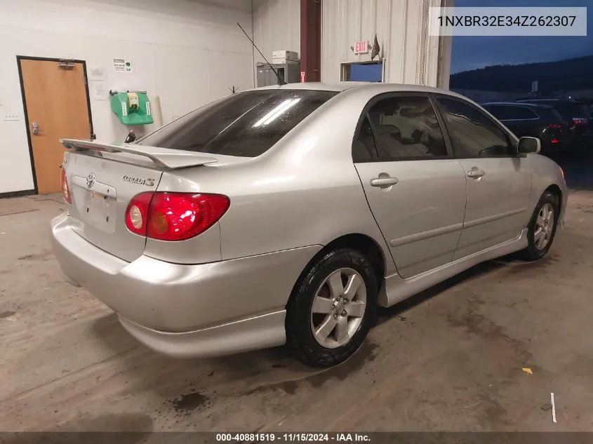 2004 Toyota Corolla S VIN: 1NXBR32E34Z262307 Lot: 40881519