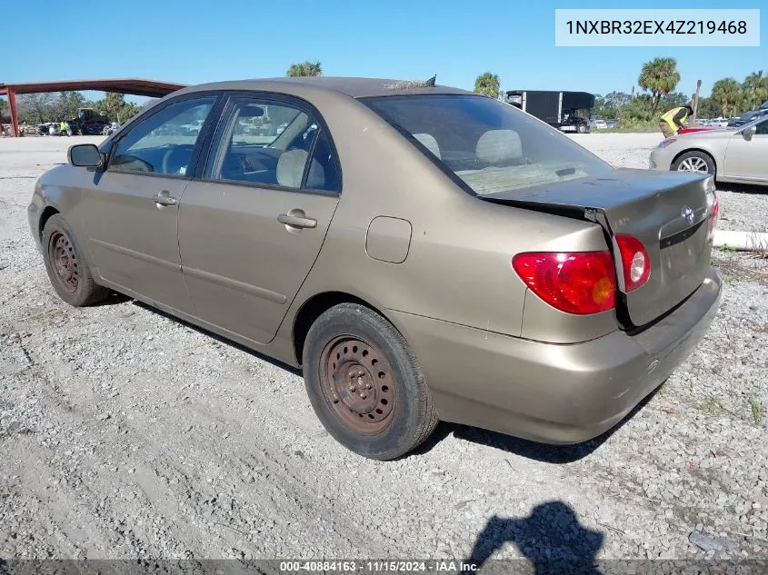 2004 Toyota Corolla Le VIN: 1NXBR32EX4Z219468 Lot: 40884163