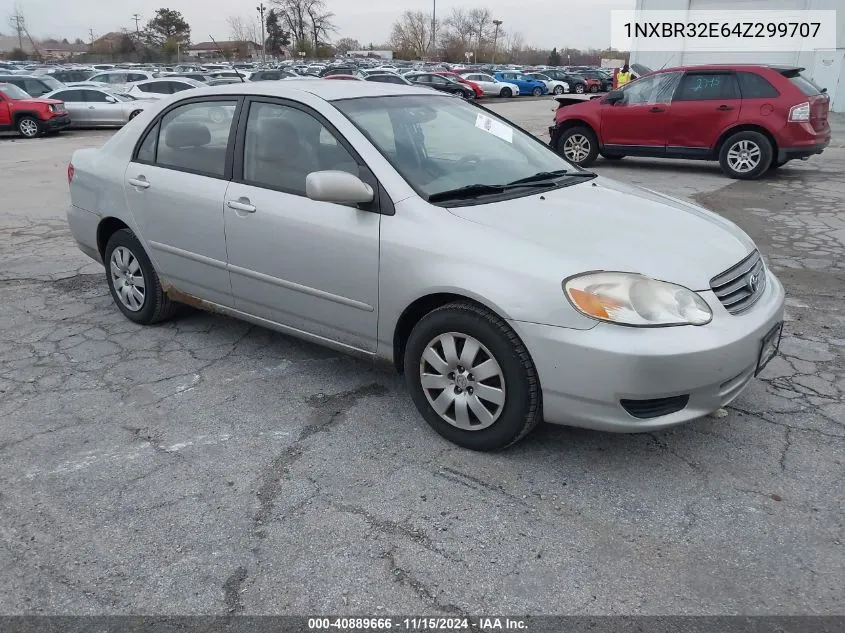 2004 Toyota Corolla Le VIN: 1NXBR32E64Z299707 Lot: 40889666