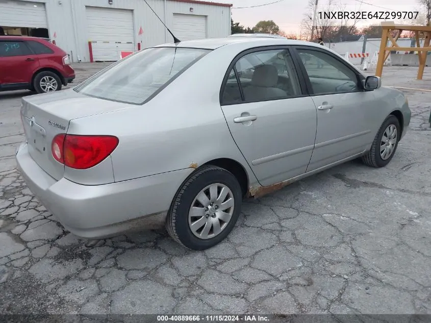 2004 Toyota Corolla Le VIN: 1NXBR32E64Z299707 Lot: 40889666