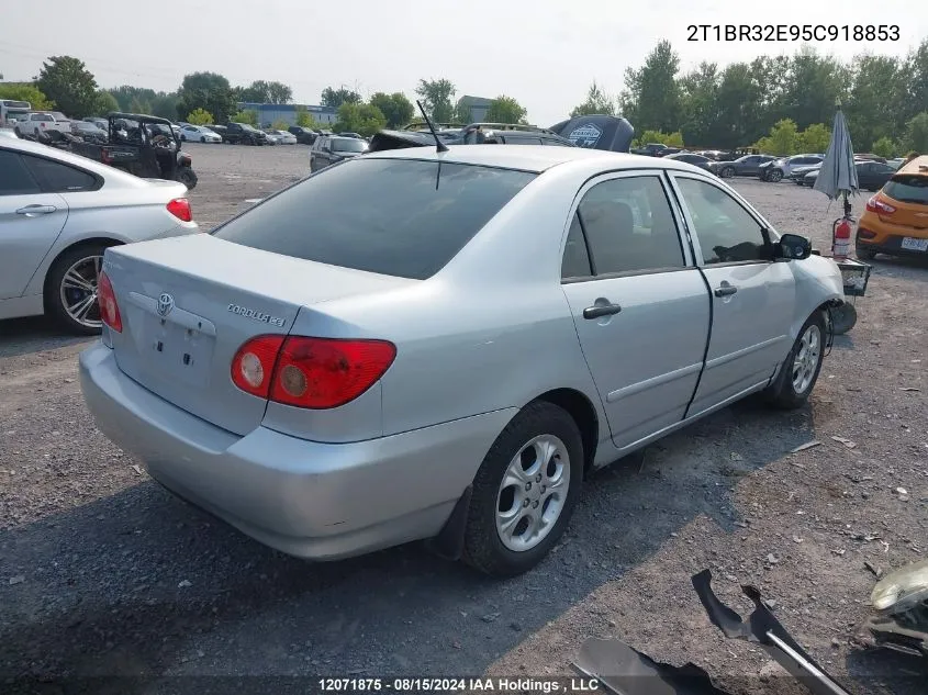 2005 Toyota Corolla Ce/Le/Sport VIN: 2T1BR32E95C918853 Lot: 12071875