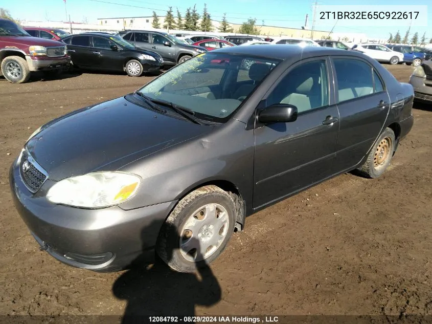 2005 Toyota Corolla Ce/Le/S VIN: 2T1BR32E65C922617 Lot: 12084792