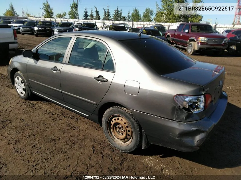 2005 Toyota Corolla Ce/Le/S VIN: 2T1BR32E65C922617 Lot: 12084792