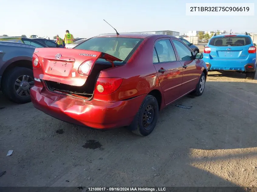 2005 Toyota Corolla Ce/Le/S VIN: 2T1BR32E75C906619 Lot: 12100017