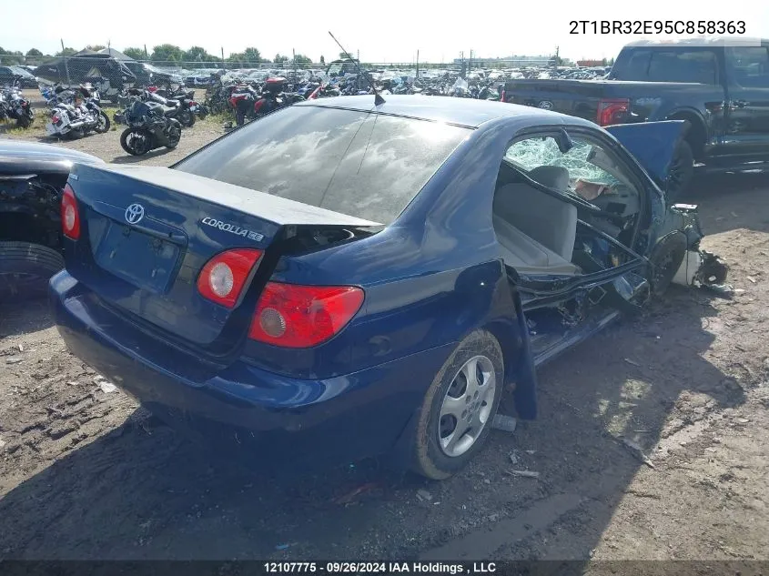 2005 Toyota Corolla Ce/Le/Sport VIN: 2T1BR32E95C858363 Lot: 12107775