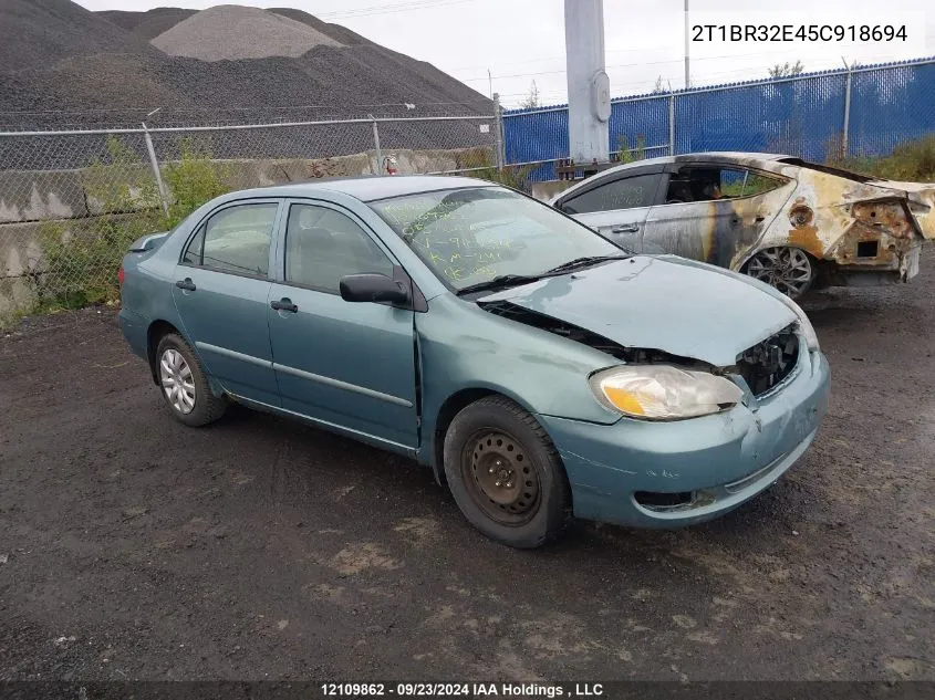 2005 Toyota Corolla Ce/Le/S VIN: 2T1BR32E45C918694 Lot: 12109862