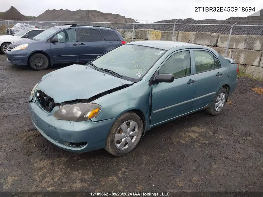 2005 Toyota Corolla Ce/Le/S VIN: 2T1BR32E45C918694 Lot: 12109862