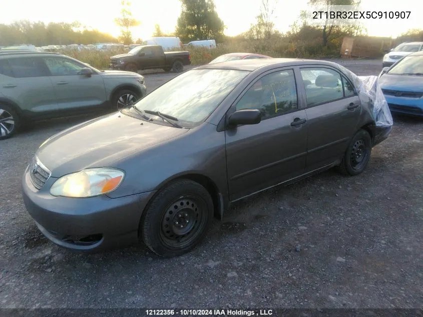 2005 Toyota Corolla Ce/Le/S VIN: 2T1BR32EX5C910907 Lot: 12122356