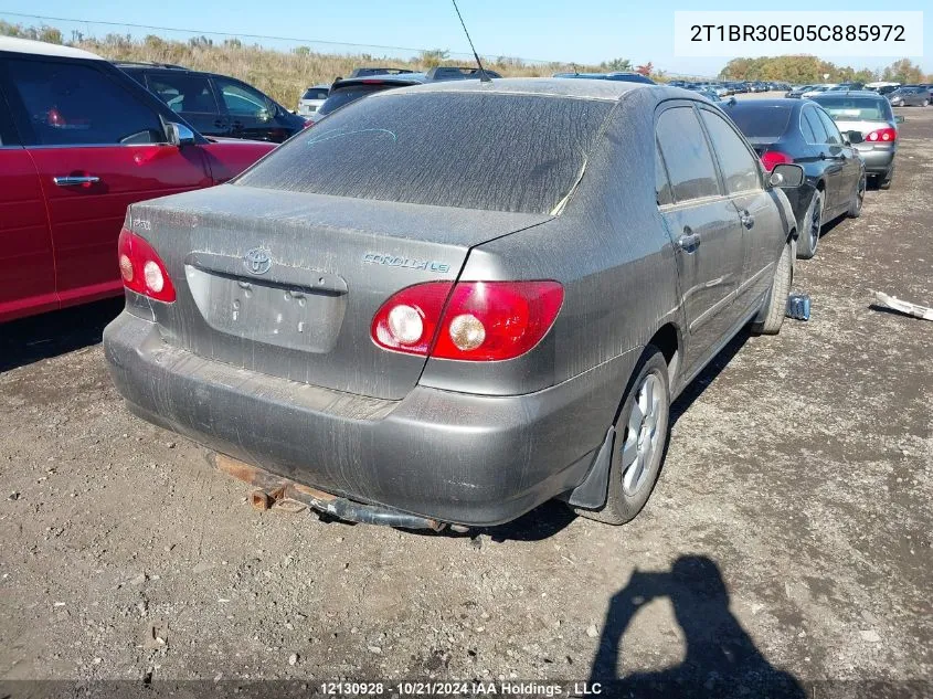 2005 Toyota Corolla Ce/Le/S VIN: 2T1BR30E05C885972 Lot: 12130928