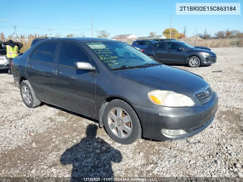 2005 Toyota Corolla Ce/Le/S VIN: 2T1BR32E15C863184 Lot: 12132520