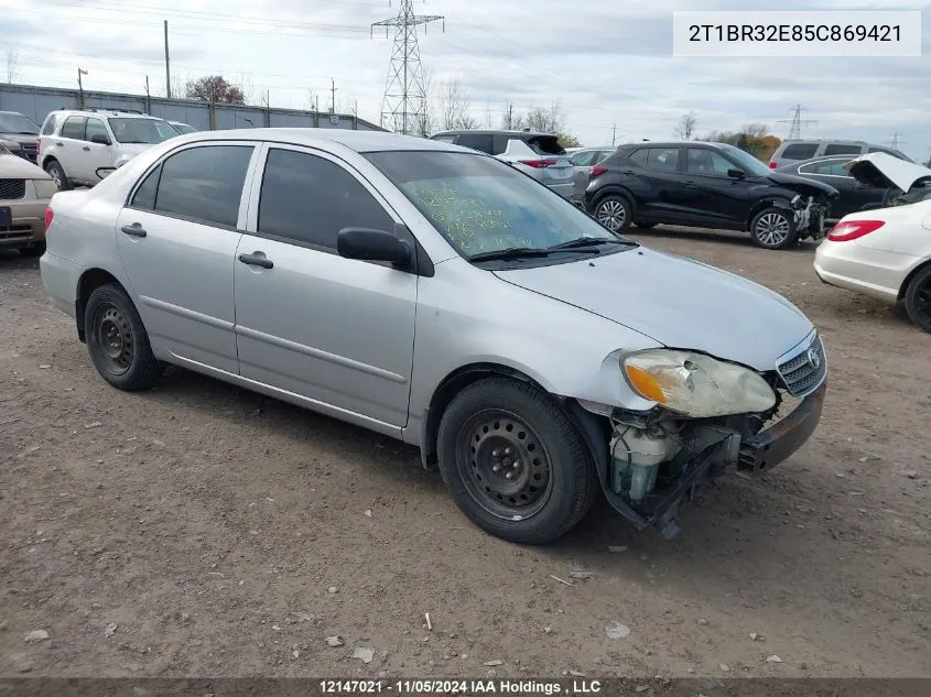 2005 Toyota Corolla Ce/Le/Sport VIN: 2T1BR32E85C869421 Lot: 12147021