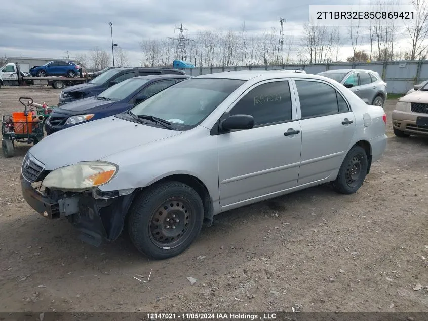 2005 Toyota Corolla Ce/Le/Sport VIN: 2T1BR32E85C869421 Lot: 12147021