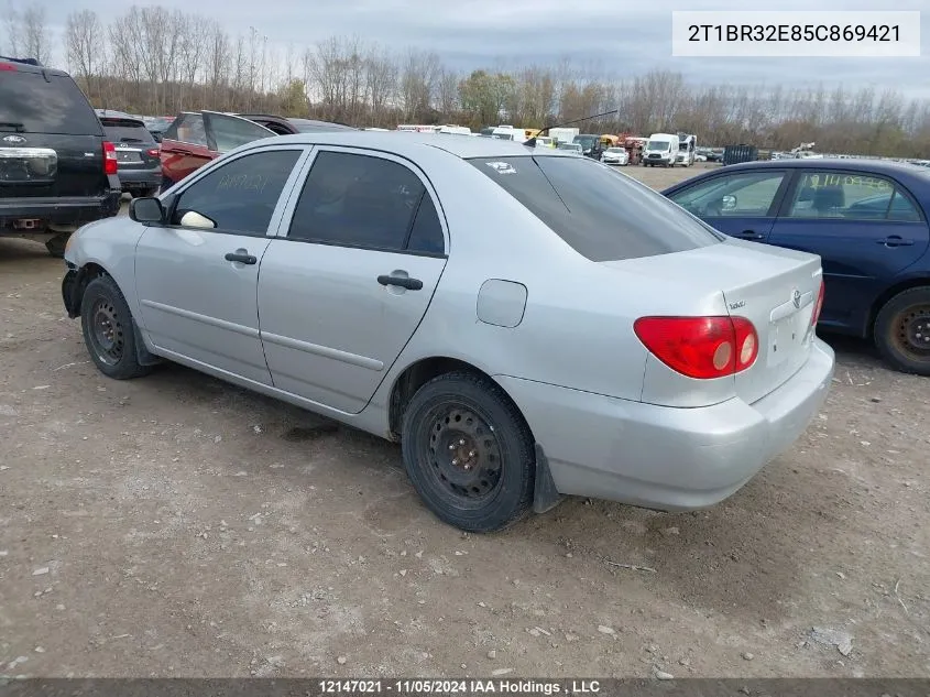 2005 Toyota Corolla Ce/Le/Sport VIN: 2T1BR32E85C869421 Lot: 12147021