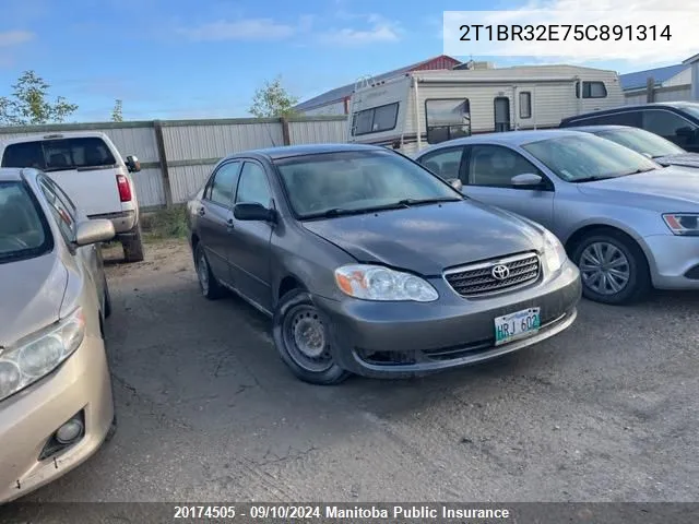 2005 Toyota Corolla VIN: 2T1BR32E75C891314 Lot: 20174505