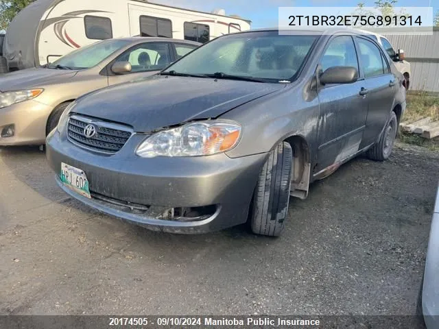 2005 Toyota Corolla VIN: 2T1BR32E75C891314 Lot: 20174505