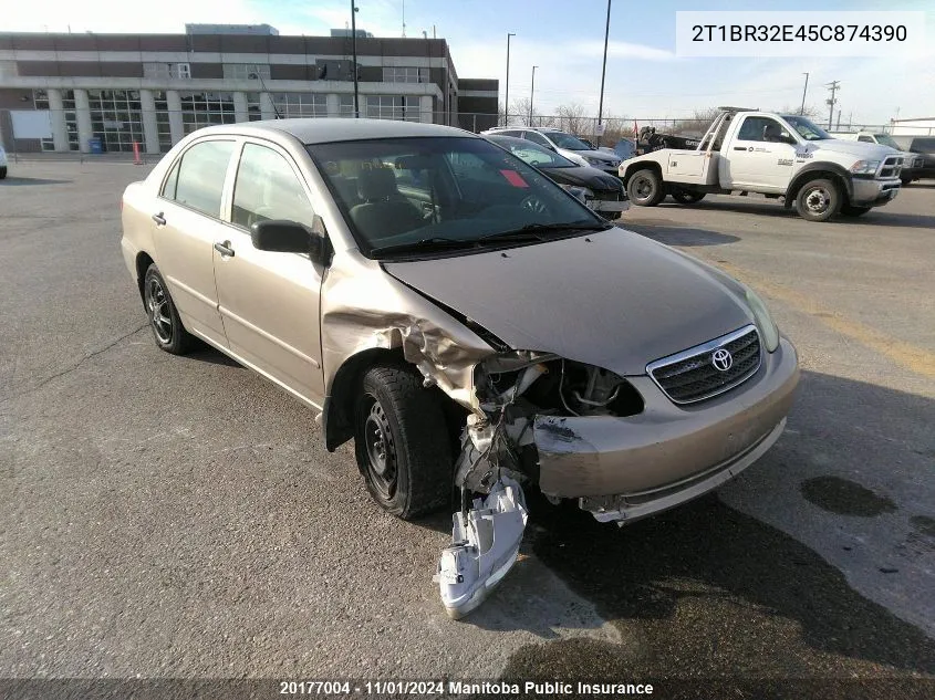 2005 Toyota Corolla Ce VIN: 2T1BR32E45C874390 Lot: 20177004