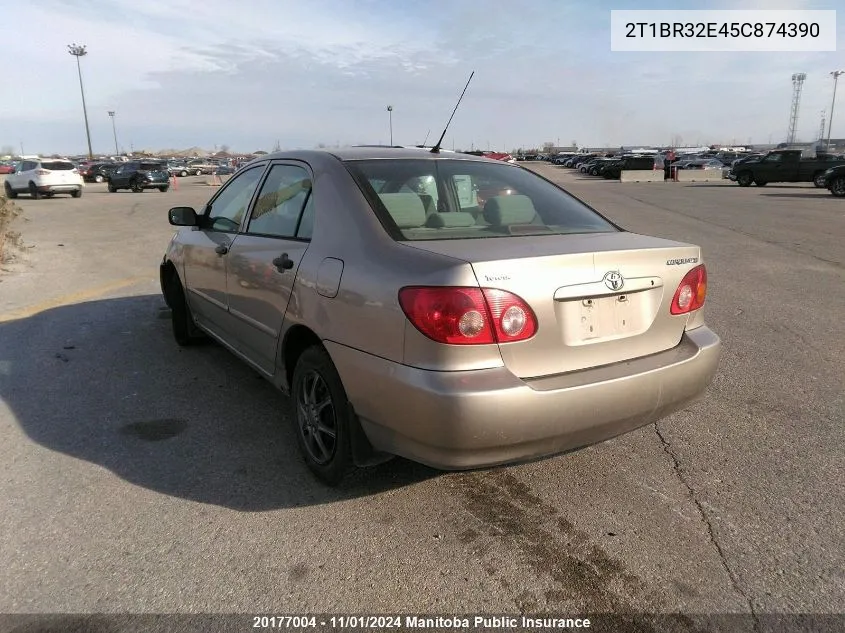 2005 Toyota Corolla Ce VIN: 2T1BR32E45C874390 Lot: 20177004