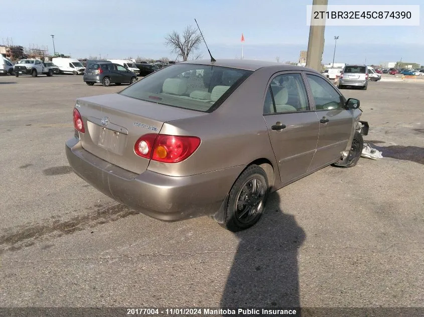 2005 Toyota Corolla Ce VIN: 2T1BR32E45C874390 Lot: 20177004