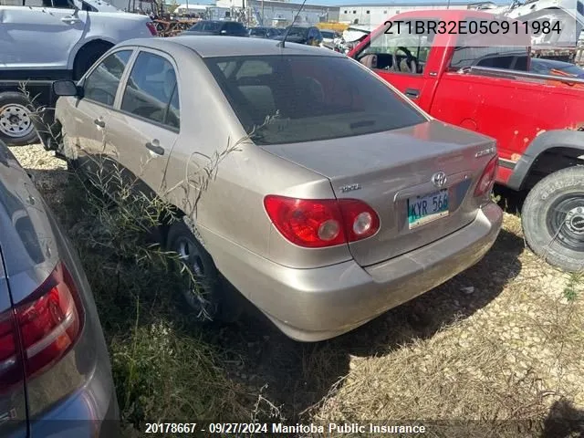 2005 Toyota Corolla VIN: 2T1BR32E05C911984 Lot: 20178667