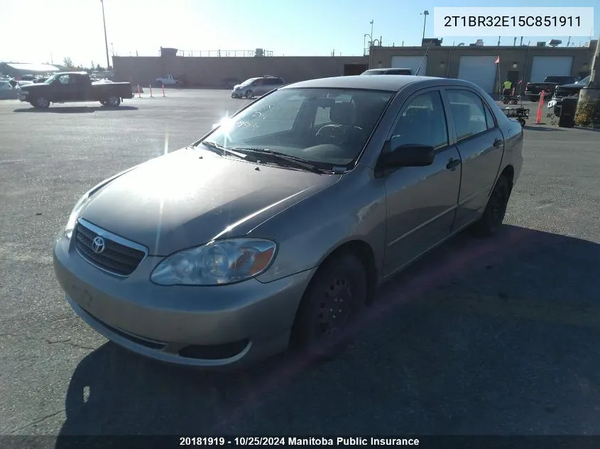 2005 Toyota Corolla Ce VIN: 2T1BR32E15C851911 Lot: 20181919