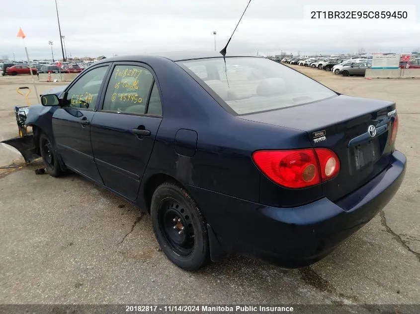 2005 Toyota Corolla VIN: 2T1BR32E95C859450 Lot: 20182817