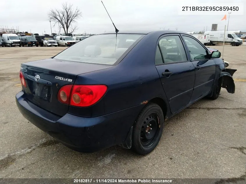 2005 Toyota Corolla VIN: 2T1BR32E95C859450 Lot: 20182817