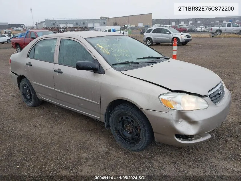 2005 Toyota Corolla Ce/Le/S VIN: 2T1BR32E75C872200 Lot: 30049114