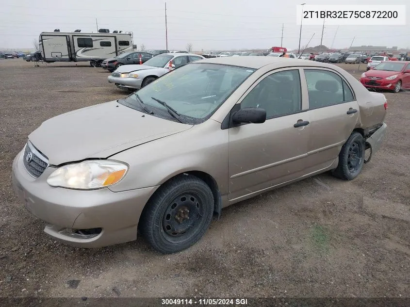 2005 Toyota Corolla Ce/Le/S VIN: 2T1BR32E75C872200 Lot: 30049114