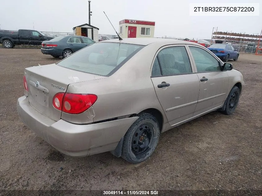 2005 Toyota Corolla Ce/Le/S VIN: 2T1BR32E75C872200 Lot: 30049114