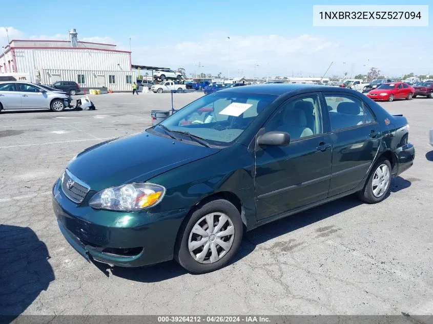 2005 Toyota Corolla Ce VIN: 1NXBR32EX5Z527094 Lot: 39264212