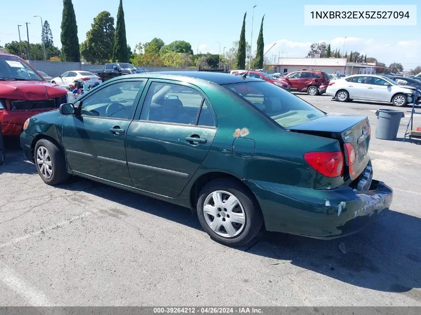 2005 Toyota Corolla Ce VIN: 1NXBR32EX5Z527094 Lot: 39264212