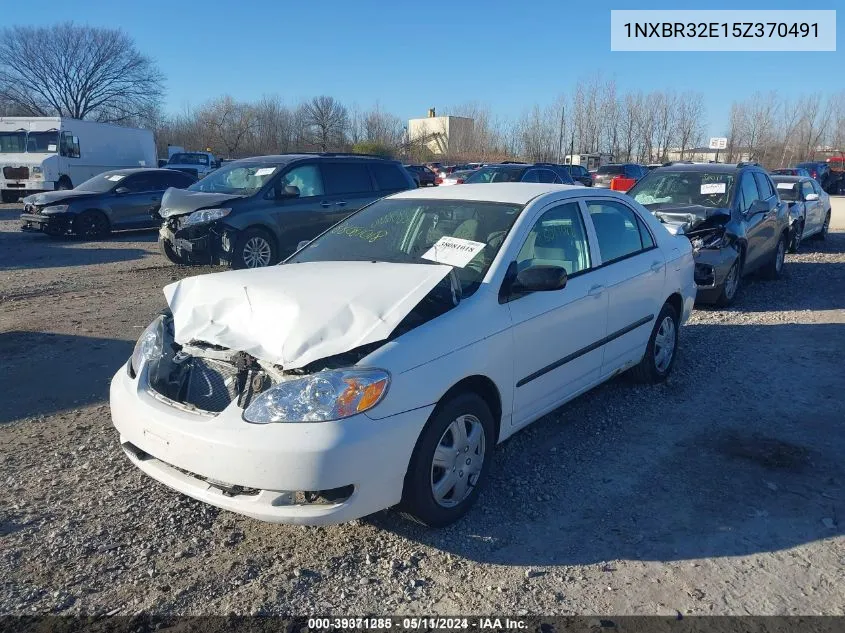 2005 Toyota Corolla Ce VIN: 1NXBR32E15Z370491 Lot: 39371285