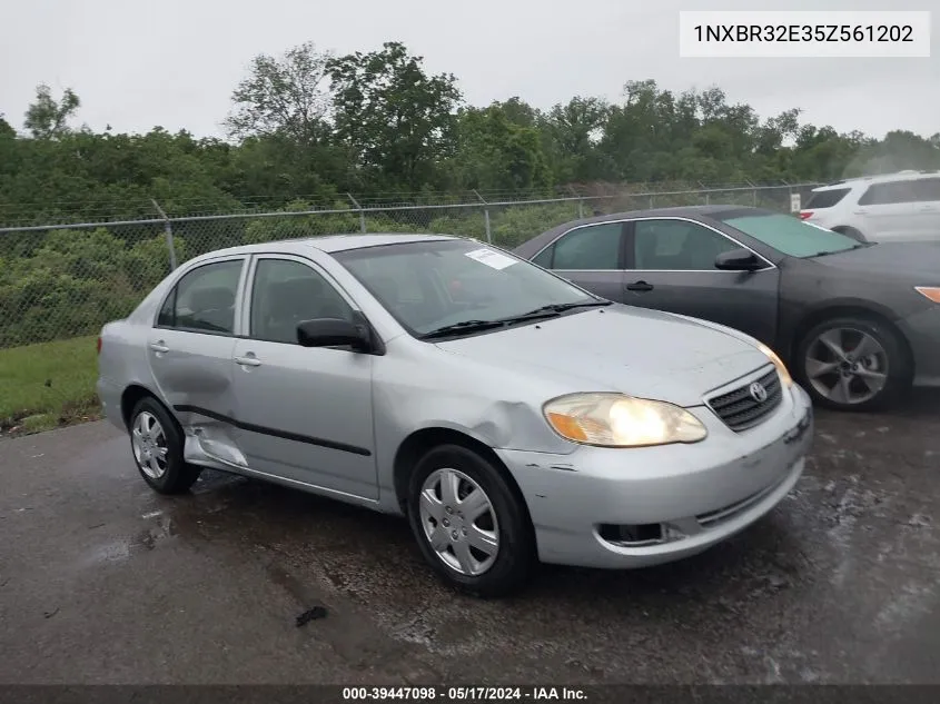 2005 Toyota Corolla Ce VIN: 1NXBR32E35Z561202 Lot: 39447098