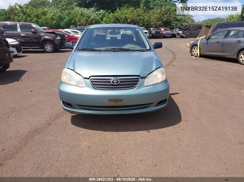 1NXBR32E15Z419138 2005 Toyota Corolla Ce/Le/S