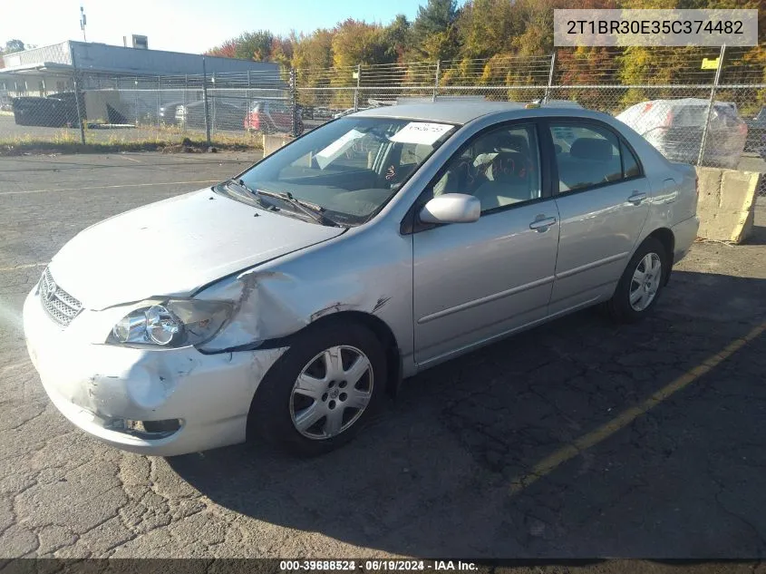 2005 Toyota Corolla Le VIN: 2T1BR30E35C374482 Lot: 39688524