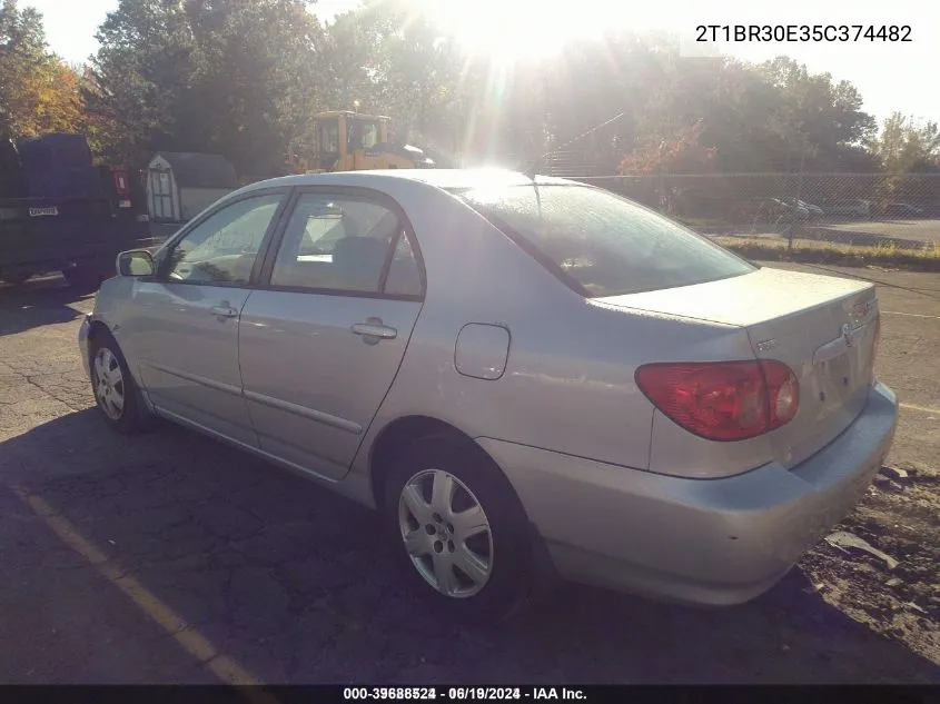 2005 Toyota Corolla Le VIN: 2T1BR30E35C374482 Lot: 39688524