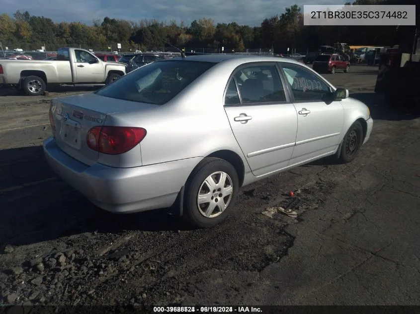 2005 Toyota Corolla Le VIN: 2T1BR30E35C374482 Lot: 39688524