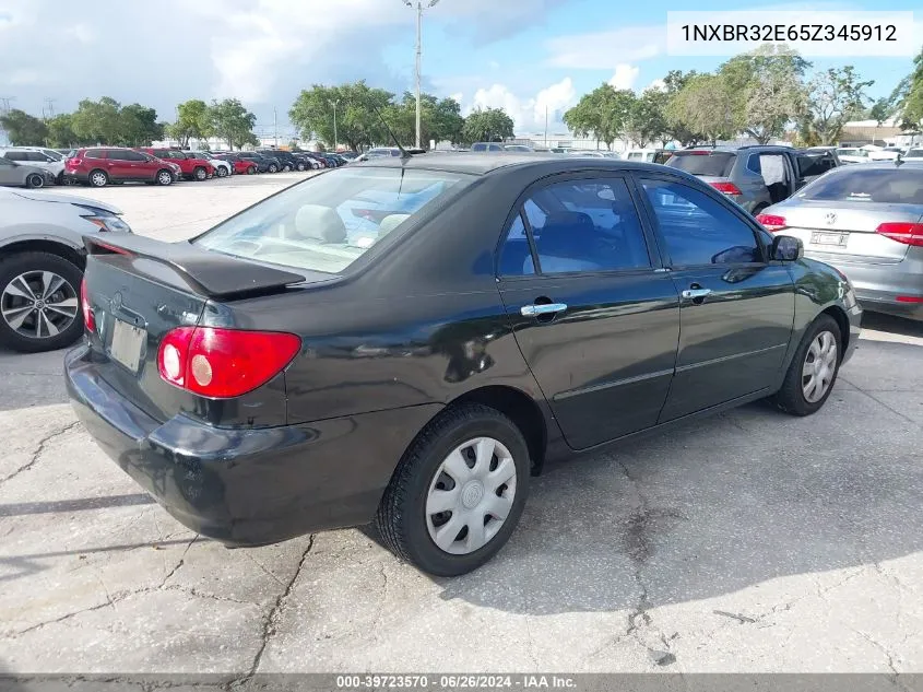 2005 Toyota Corolla Le VIN: 1NXBR32E65Z345912 Lot: 39723570