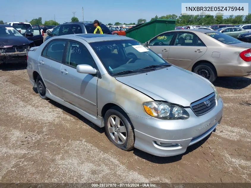 2005 Toyota Corolla Ce/Le/S VIN: 1NXBR32E05Z475944 Lot: 39737870