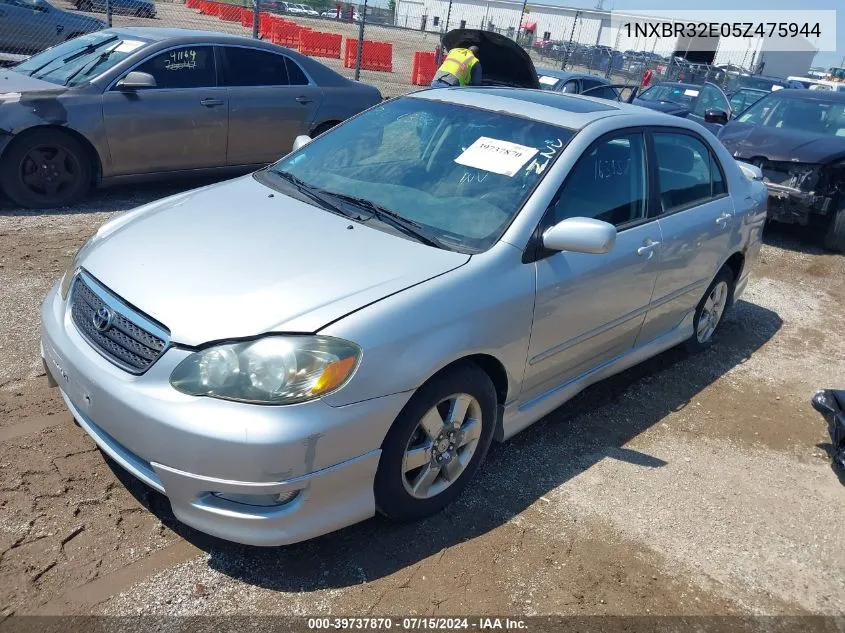 2005 Toyota Corolla Ce/Le/S VIN: 1NXBR32E05Z475944 Lot: 39737870