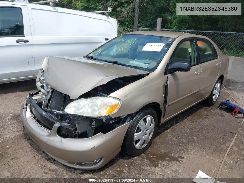 2005 Toyota Corolla Le VIN: 1NXBR32E35Z348380 Lot: 39826411