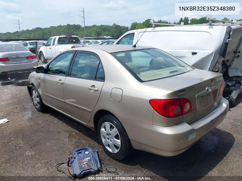 2005 Toyota Corolla Le VIN: 1NXBR32E35Z348380 Lot: 39826411