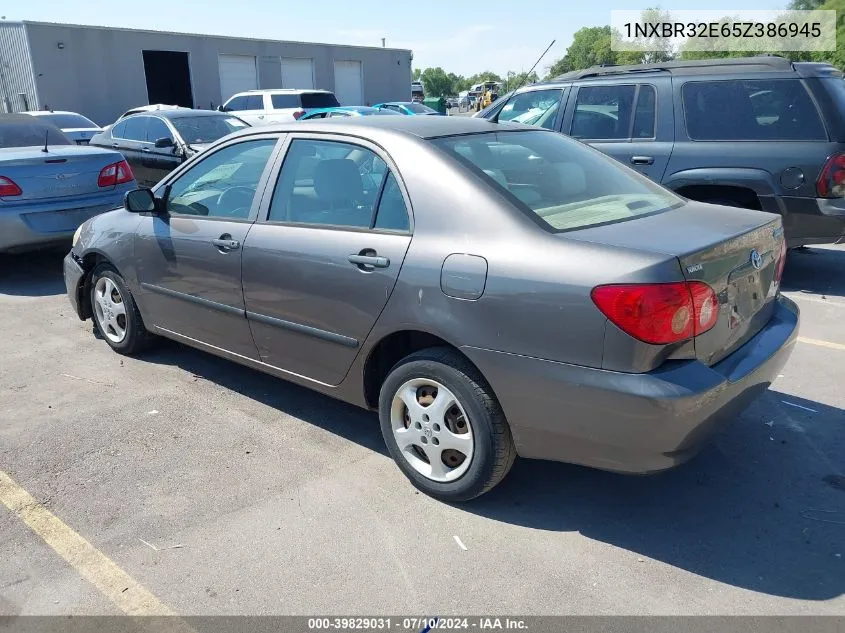 2005 Toyota Corolla Ce VIN: 1NXBR32E65Z386945 Lot: 39829031