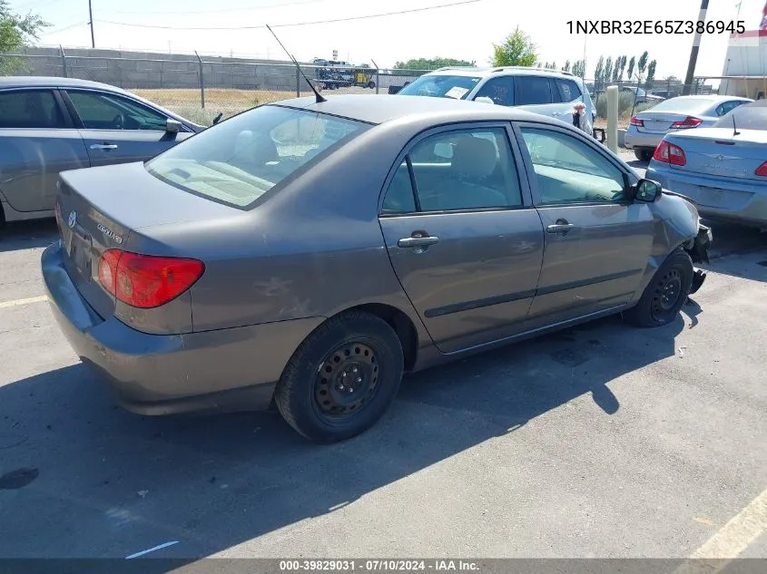 2005 Toyota Corolla Ce VIN: 1NXBR32E65Z386945 Lot: 39829031