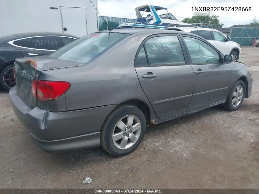 2005 Toyota Corolla S VIN: 1NXBR32E95Z428668 Lot: 39885043