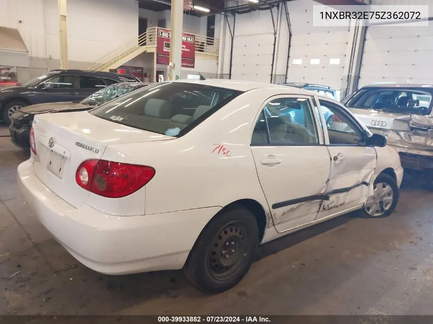 2005 Toyota Corolla Ce VIN: 1NXBR32E75Z362072 Lot: 39933882